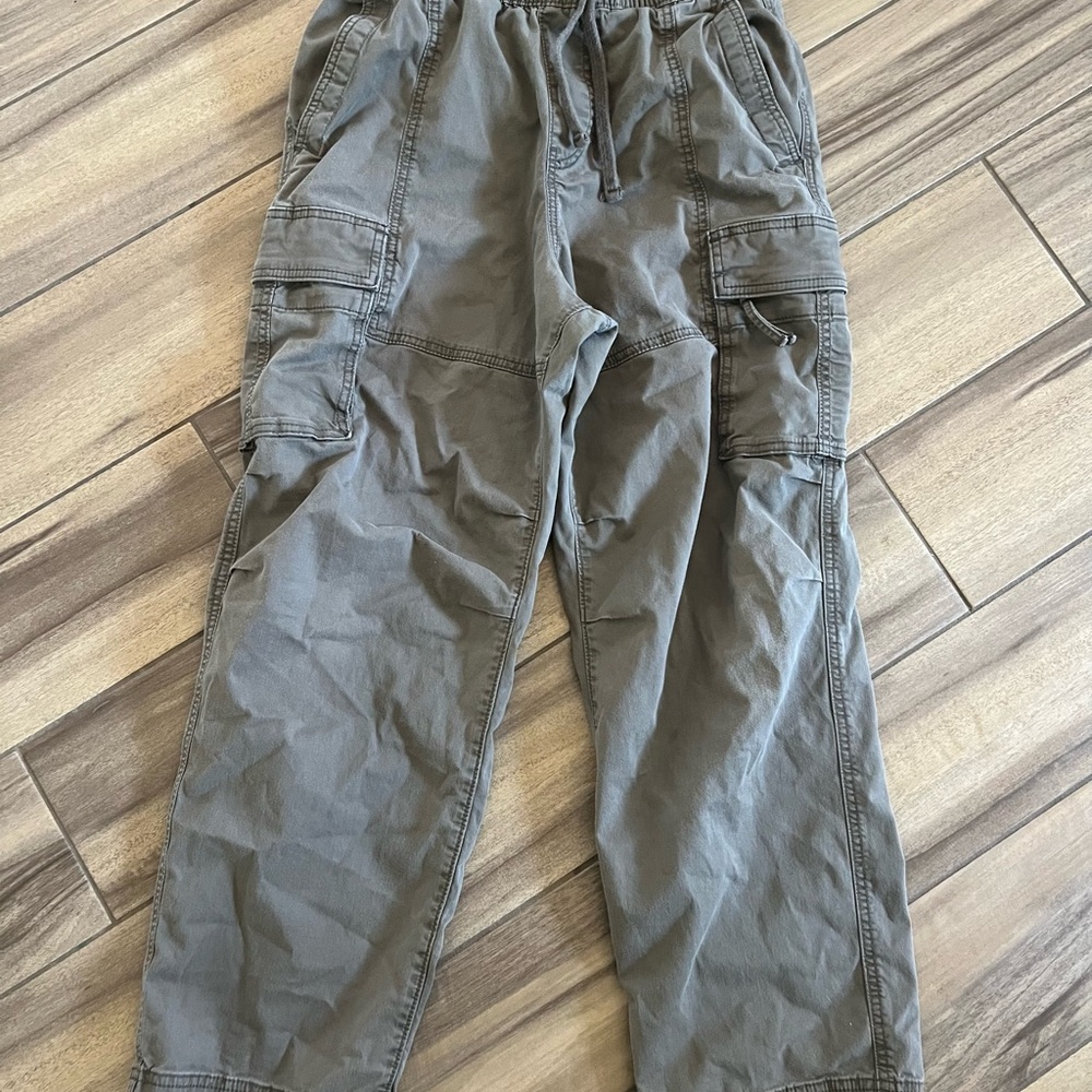 Hollister Baggy Cargo Pants greyish green teen boys size xs